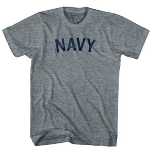 Navy T-Shirt - Athletic Grey Tri-Blend - Large - Final Sale - M1