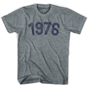 1976 Year Celebration T-Shirt - Athletic Grey Tri-Blend - Large - Final Sale - M1