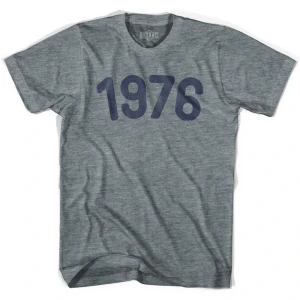 1976 Year Celebration T-Shirt - Athletic Grey Tri-Blend - Small - Final Sale - M1