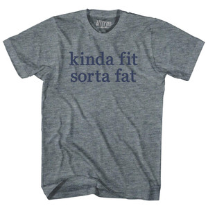 Kinda Fit Sorta Fat Rage Font T-Shirt - Athletic Grey Tri-Blend - Medium - Final Sale - M3