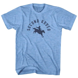 Second Rodeo T-Shirt - Athletic Blue Tri-Blend - Large - Final Sale - M3