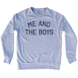 Me and The Boys Cotton Sweatshirt - Grey Heather - Medium - Final Sale - M7