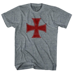 Crusader Cross T-Shirt - Athletic Grey Tri-Blend - XL - Final Sale - M4