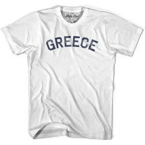 Greece Cotton T-Shirt - White - Medium - Final Sale - M10