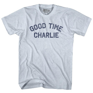 Good Time Charlie T-Shirt - Athletic White Tri-Blend - Large - Final Sale - M10