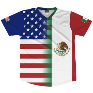 American Flag and Mexico Flag Combination Soccer Jersey - XL - Final Sale - MT