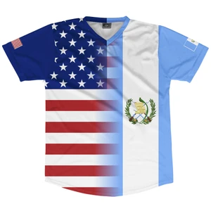 American Flag And Guatemala Flag Combination Soccer Jersey - Medium - Final Sale - MT