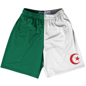 Algeria Country Flag Lacrosse Shorts Made In USA - Algeria Flag Color