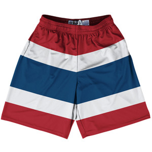Thailand Country Flag Lacrosse Shorts Made In USA - Thailand Flag Color