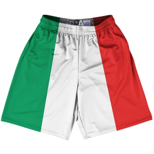 Italy Country Flag Lacrosse Shorts Made In USA - Italy Flag Color
