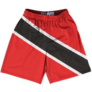 Trinidad And Tobago Country Flag Lacrosse Shorts Made In USA - Trinidad And Tobago Flag Color