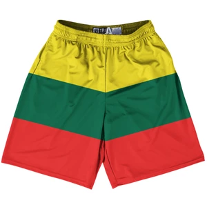 Lithuania Country Flag Lacrosse Shorts Made In USA - Lithuania Flag Color