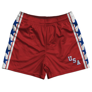 USA Miracle Red Rugby Shorts - Red