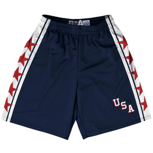 USA Miracle Blue Royal Dull Lacrosse Shorts - Royal Blue