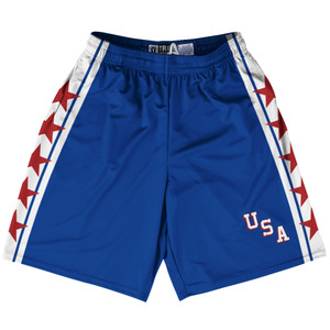 USA Miracle Blue Royal Lacrosse Shorts - Royal Blue