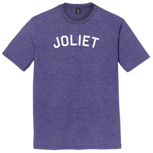 Joliet Text White Font Mens Tri-Blend DTG T-shirt - Purple Heather