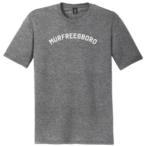 Murfreesboro Text White Font Mens Tri-Blend DTG T-shirt - Grey Heather