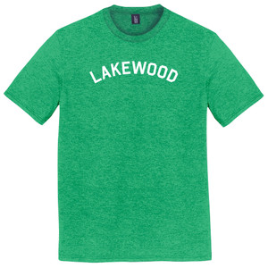 Lakewood Text White Font Mens Tri-Blend DTG T-shirt - Green Kelly
