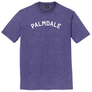Palmdale Text White Font Mens Tri-Blend DTG T-shirt - Purple Heather