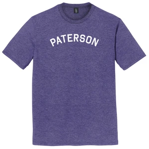 Paterson Text White Font Mens Tri-Blend DTG T-shirt - Purple Heather