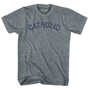 Catholic T-Shirt - Athletic Grey Tri-Blend - Men's Large - Final Sale - M17