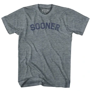 Sooner (Black Ink) T-Shirt - Athletic Grey Tri-Blend - Men's Large - Final Sale - M20