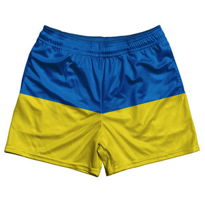 Ukraine Country Flag Rugby Shorts - Blue & Yellow