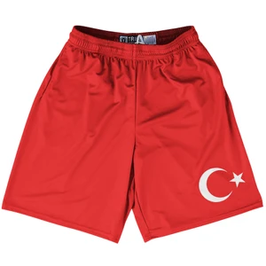 Turkey Country Flag Lacrosse Shorts - Red & White
