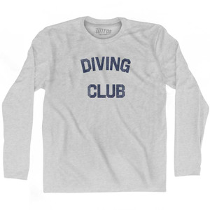 Diving Club Adult Cotton Long Sleeve T-shirt Grey Heather