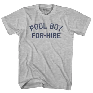 Pool Boy For-Hire Cotton T-Shirt - Grey Heather - Men's Medium - Final Sale - M47