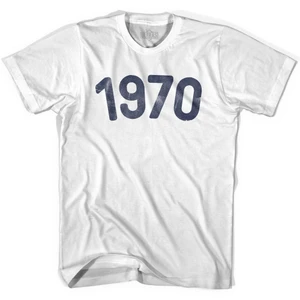 1970 Year Celebration Cotton T-Shirt - White - Men's Large - Final Sale - M47
