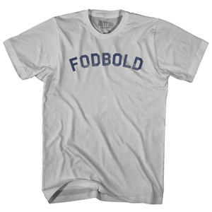 Danish Fodbold Soccer Adult Cotton T-shirt - Cool Grey Danish Fodbold Soccer Adult Cotton T-shirt - Cool Grey