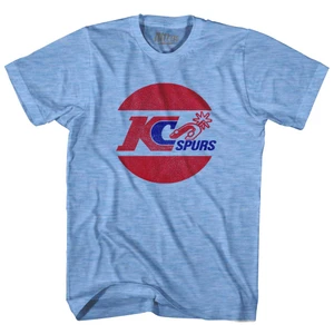 KC Spurs Soccer Mens Tri-Blend Soccer T-shirt  - Athletic Blue - L - FINAL SALE - M33