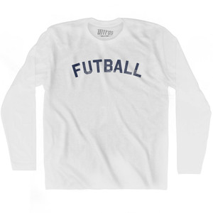 Hungarian Futball Soccer Adult Cotton Long Sleeve T-shirt - White
