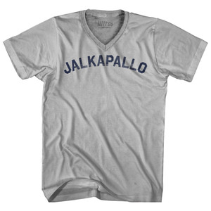 Finnish Jalkapallo Soccer Adult Tri-Blend V-neck T-shirt - Cool Grey