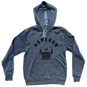Homerun (Football Official Touchdown Signal Humor) Cotton-Poly Blend Hoodie - Blue