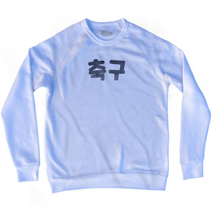 Korean Soccer Adult Tri-Blend Sweatshirt - White Korean Soccer Adult Tri-Blend Sweatshirt - White