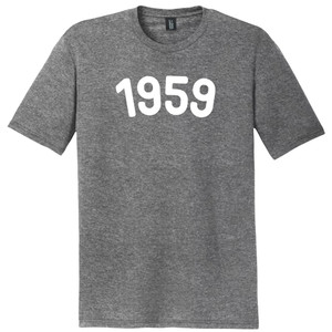 1959 Year Celebration Mens Tri-Blend DTG T-shirt - Grey Heather