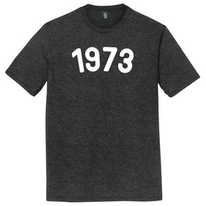 1973 Year Celebration Mens Tri-Blend DTG T-shirt - Black Heather