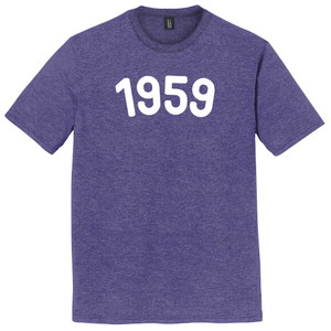 1959 Year Celebration Mens Tri-Blend DTG T-shirt - Purple Heather