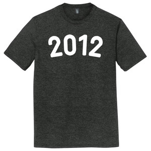 2012 Year Celebration Mens Tri-Blend DTG T-shirt - Black Heather