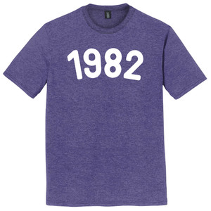 1982 Year Celebration Mens Tri-Blend DTG T-shirt - Purple Heather