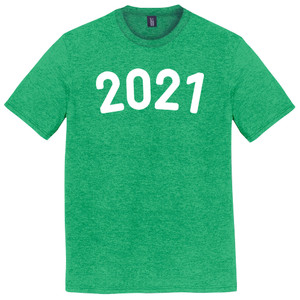 2021 Year Celebration Mens Tri-Blend DTG T-shirt - Green Kelly