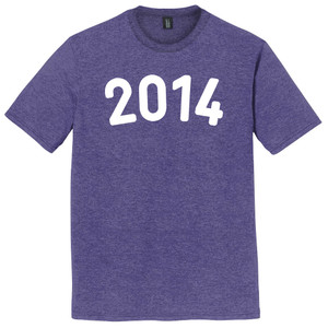 2014 Year Celebration Mens Tri-Blend DTG T-shirt - Purple Heather