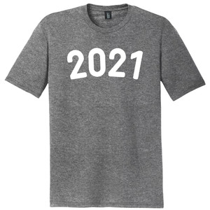 2021 Year Celebration Mens Tri-Blend DTG T-shirt - Grey Heather