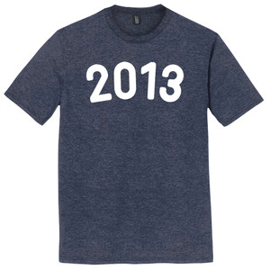 2013 Year Celebration Mens Tri-Blend DTG T-shirt - Navy Blue Heather