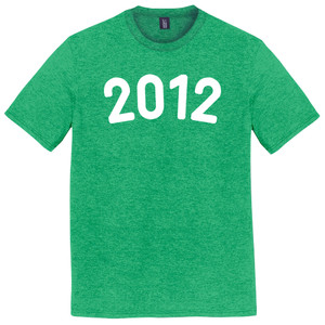 2012 Year Celebration Mens Tri-Blend DTG T-shirt - Green Kelly