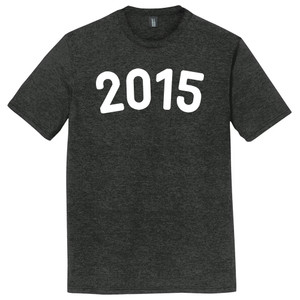 2015 Year Celebration Mens Tri-Blend DTG T-shirt - Black Heather