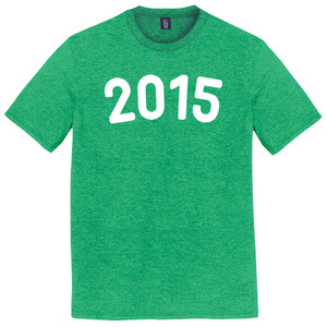 2015 Year Celebration Mens Tri-Blend DTG T-shirt - Green Kelly