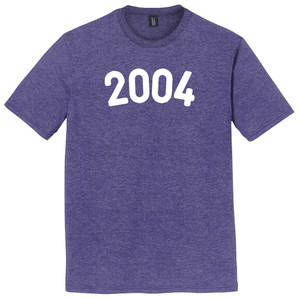 2004 Year Celebration Mens Tri-Blend DTG T-shirt - Purple Heather
